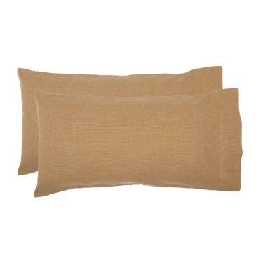 Burlap Natural King Pillow Case Set of 2 21x40 VHC Brands - The Fox Decor